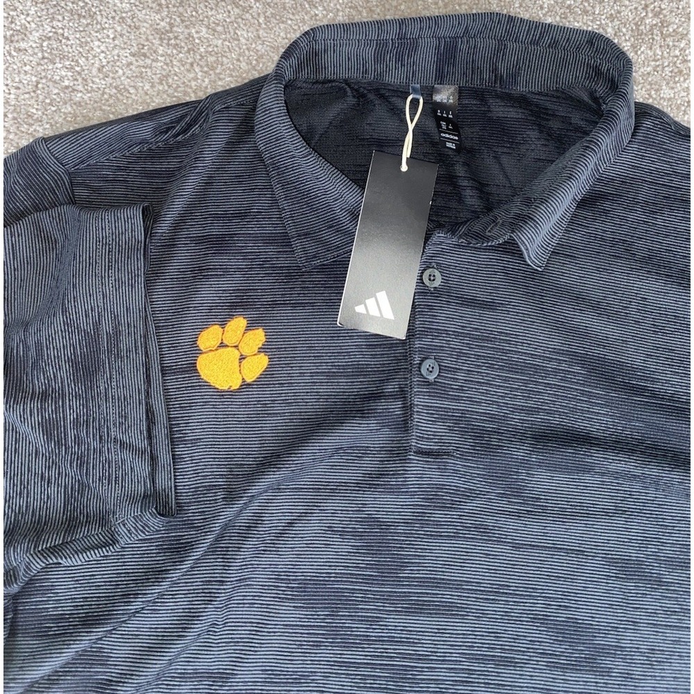 Adidas Clemson Tigers Digital Color Block Polo Mens XXL Performance NCAA